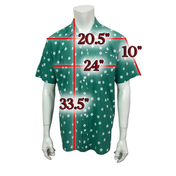 Tipsy Elves Men's XL Green Shamrock Shirt St. Patrick's Day Fits Like Large - Picture 2 of 10
